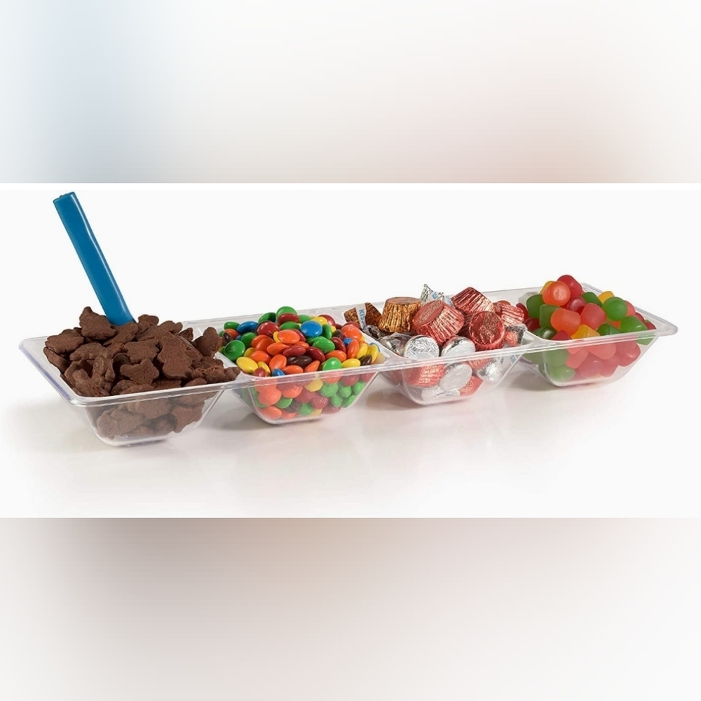 Clear Acrylic Compartment Tray (4ct)